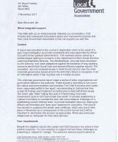 Letter to Cllr Steve Foulkes from Local Government Association Page 1 of 6