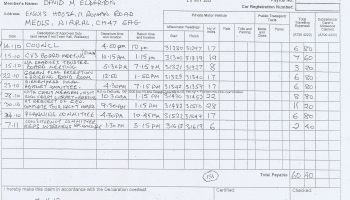 Cllr David Elderton expenses claim 2013 page 1 of 1