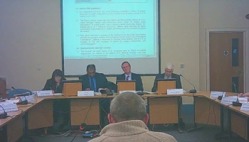 Cabinet (Wirral Council) 8th December 2014 Background Shirley Hudspeth, Surjit Tour, Cllr Phil Davies & Graham Burgess foreground trade union representative Agenda item 4 Council Budget Consultation Findings