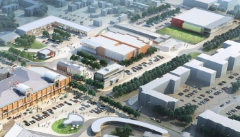 Indicative illustration of Neptune Development Limited's masterplan for Birkenhead Town Centre