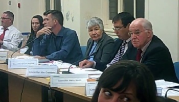 Councillor Harry Smith asks a question about Lynn Wright's qualifications
