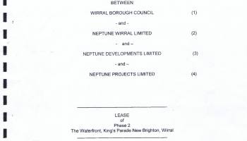 New Brighton Marine Point lease Wirral Council Neptune Wirral Ltd cover page