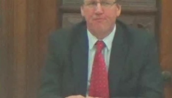 Councillor Phil Davies at a Cabinet meeting earlier this year